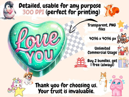 Candy Hearts Clipart - Wonders Artist