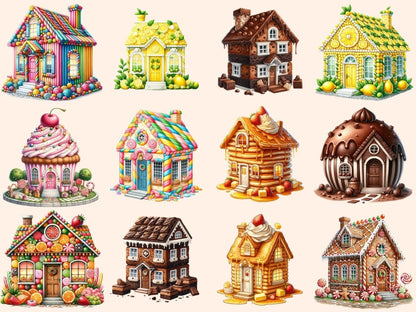 Candy Houses Clipart Candy clip art - Wonders Artist