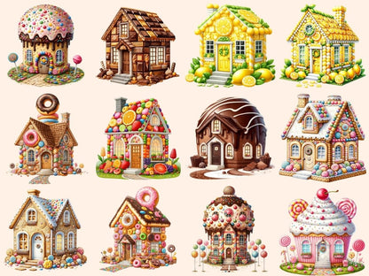Candy Houses Clipart Candy clip art - Wonders Artist