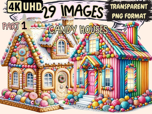 Candy Houses Clipart Candy clip art - Wonders Artist