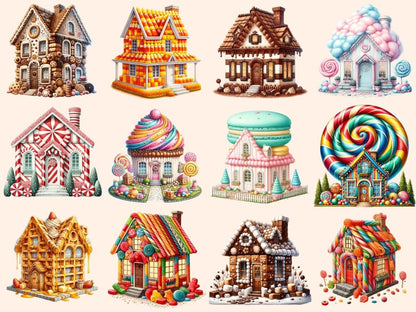 Candy Houses (P2) Clipart Candy clip art - Wonders Artist