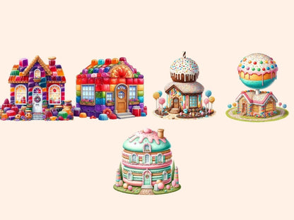 Candy Houses (P2) Clipart Candy clip art - Wonders Artist