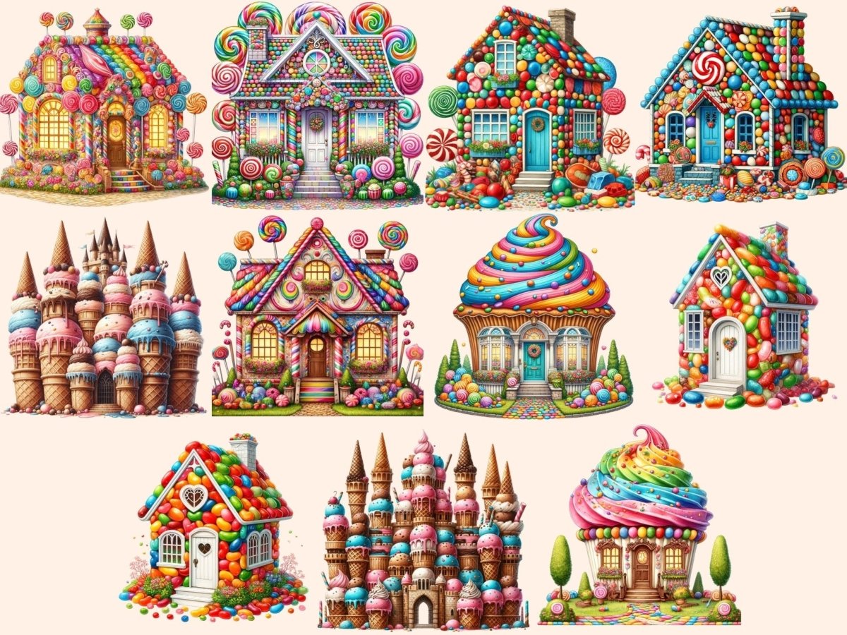Candy Houses (P3) Clipart Candy clip art - Wonders Artist