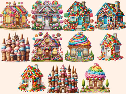 Candy Houses (P3) Clipart Candy clip art - Wonders Artist