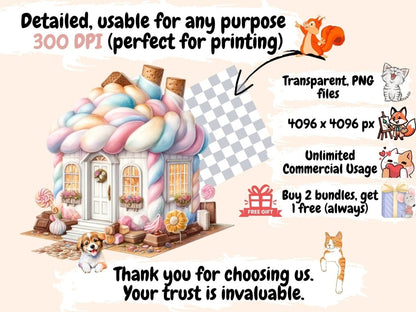 Candy Houses (P4) Clipart Candy clip art - Wonders Artist