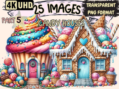 Candy Houses (P5) Clipart Candy clip art - Wonders Artist