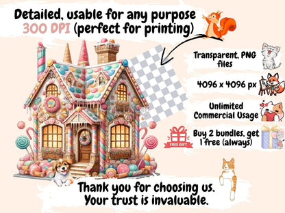 Candy Houses (P5) Clipart Candy clip art - Wonders Artist