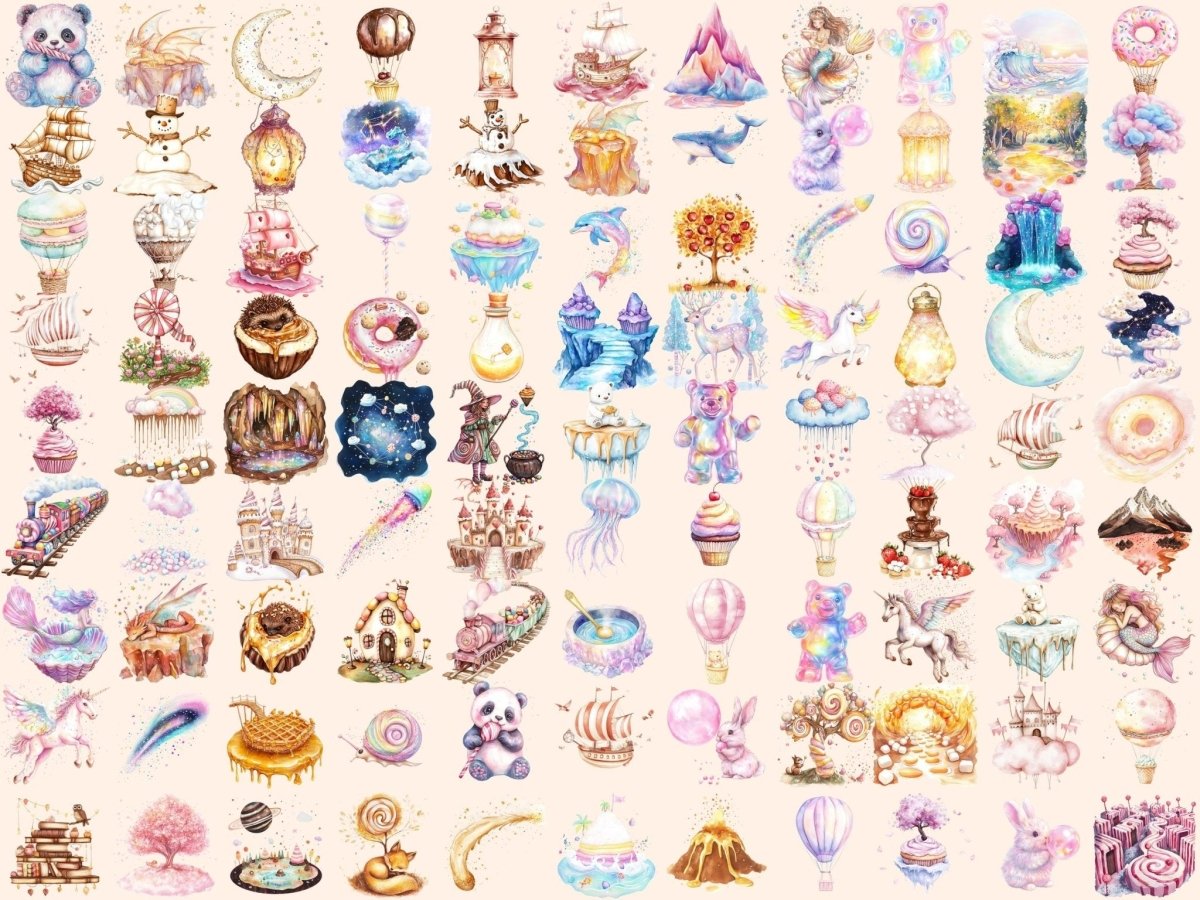 Candyland Watercolor Clipart candy clipart candy house png candy shop clipart - WondersArtist