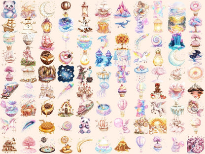 Candyland Watercolor Clipart candy clipart candy house png candy shop clipart - WondersArtist