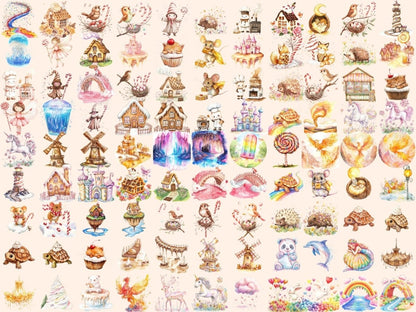 Candyland Watercolor Clipart candy clipart candy house png candy shop clipart - WondersArtist