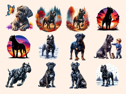 Cane Corso Clipart - High - Quality Instant Digital Download for Creative Projects