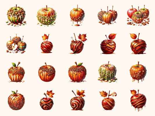 Caramel Apples Clipart