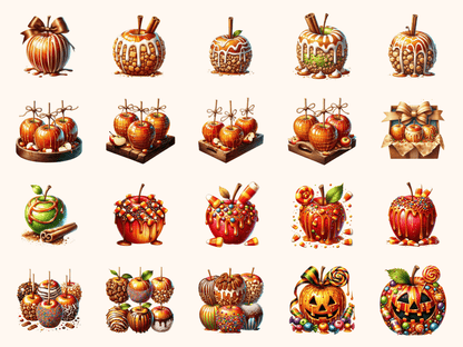 Caramel Apples Clipart All Bundles Clipart Line Art - WondersArtist