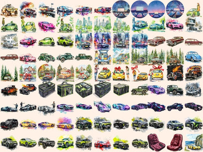 Cars Watercolor Clipart car clipart - Wonders Artist