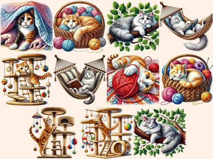 Cat Activities Clipart Active Cat Graphics - Wonders Artist