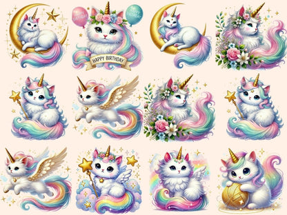 Caticorns Clipart cat clipart - Wonders Artist