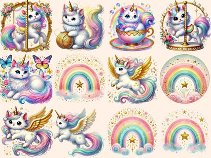 Caticorns Clipart cat clipart - Wonders Artist