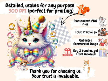 Caticorns (P2) Clipart Caticorn clip art - Wonders Artist