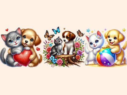 Cats & Dogs Friends (P2) Clipart animal illustrations - Wonders Artist