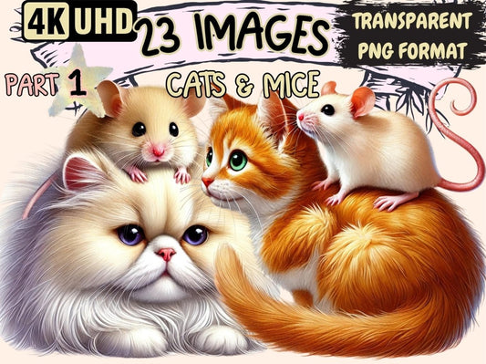 Cats & Mice Clipart Animal Clipart - Wonders Artist