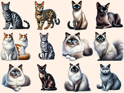 Cats (P2) Clipart animal icons - Wonders Artist