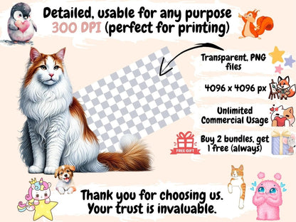 Cats (P2) Clipart animal icons - Wonders Artist