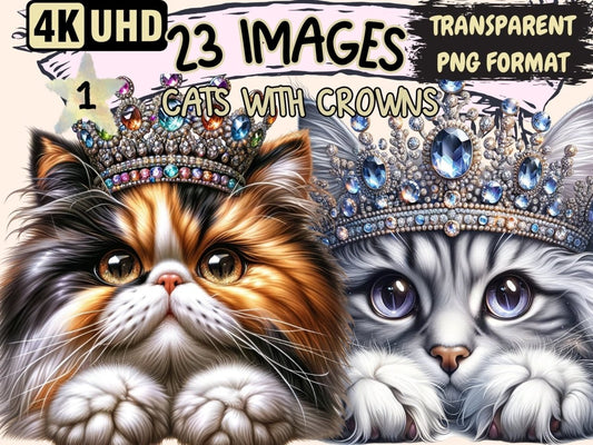 Cats with Crowns Clipart cat crown clipart - Wonders Artist