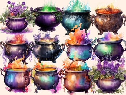 Cauldrons Watercolor Clipart bewitching clipart - Wonders Artist
