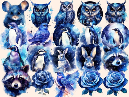 Celestial Animals Watercolor Clipart astral clipart - Wonders Artist