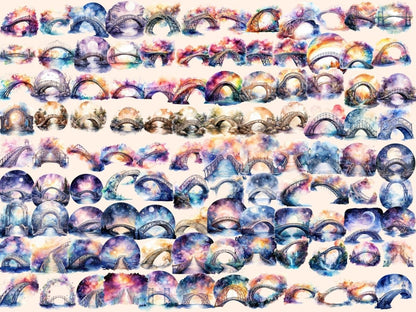 Celestial Bridges Watercolor Clipart bridge clipart - Wonders Artist