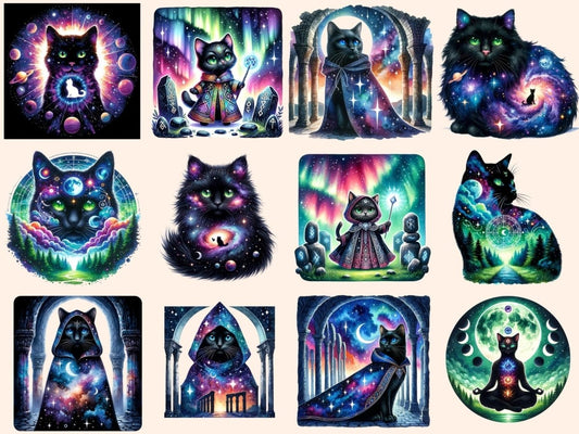 Clipart nebeských koček