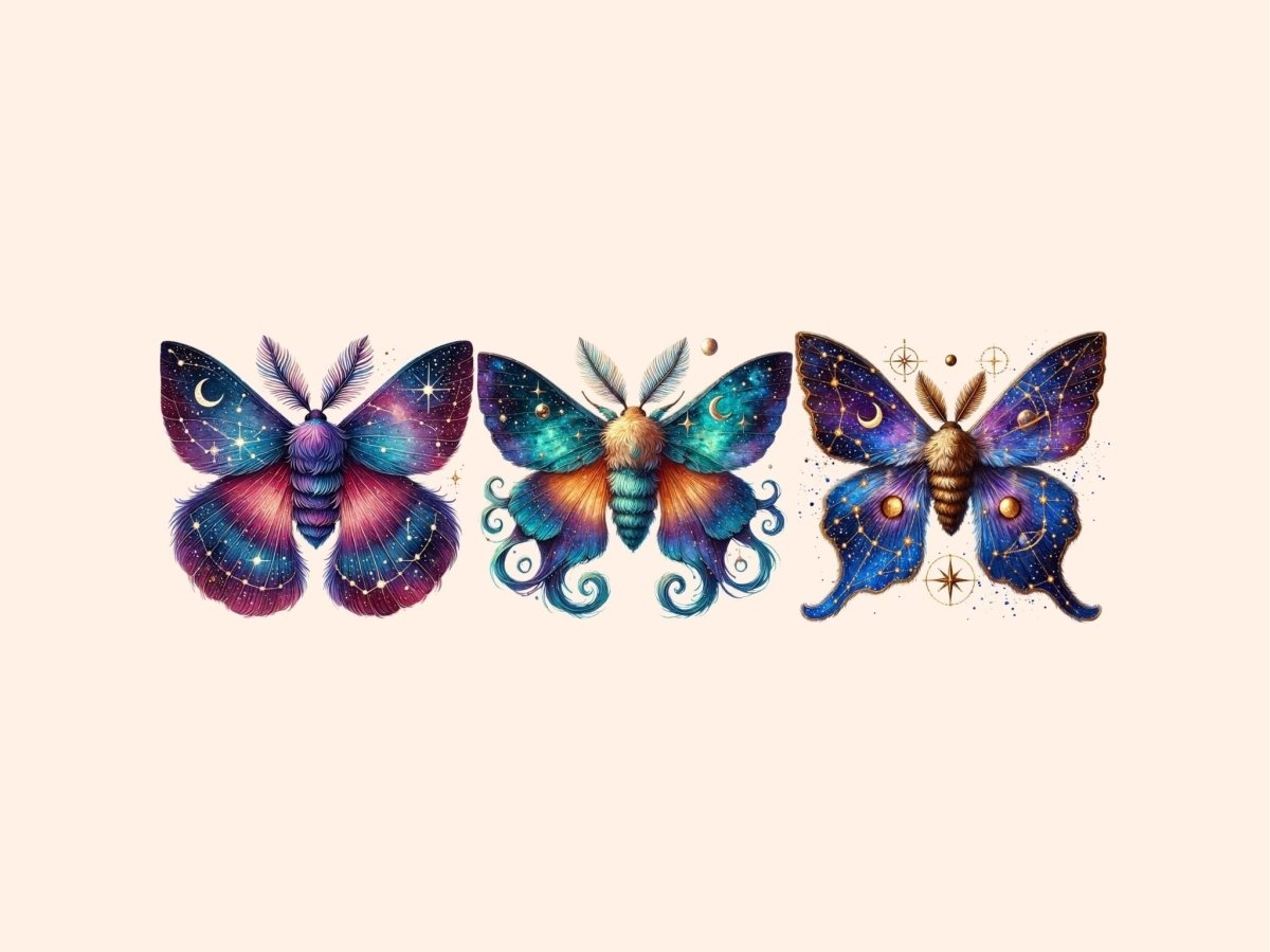 Celestial Moths Clipart astrology clipart - Wonders Artist