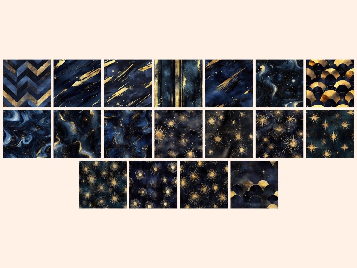 Celestial Opulence Seamless Digital Paper - Wonders Artist