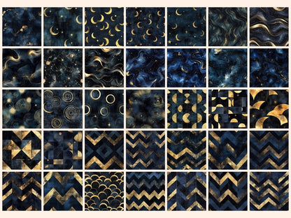 Celestial Opulence Seamless Digital Paper - Wonders Artist