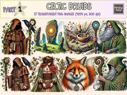 Celtic Druids Clipart ancient druid art - Wonders Artist