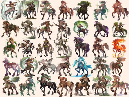 Centaurs Watercolor Clipart centaur clipart - Wonders Artist