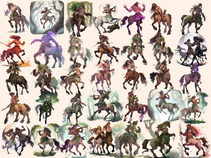 Centaurs Watercolor Clipart centaur clipart - Wonders Artist