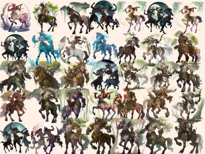 Centaurs Watercolor Clipart centaur clipart - Wonders Artist