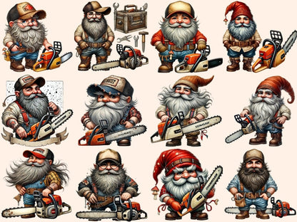 Chainsaw Gnomes Clipart Chainsaw clip art - Wonders Artist