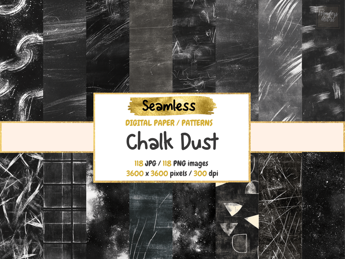 Chalk Dust Digital Paper All Bundles Backgrounds Digital Paper - WondersArtist