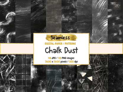Chalk Dust Digital Paper All Bundles Backgrounds Digital Paper - WondersArtist