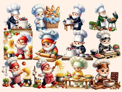 Chef Gnomes Clipart cartoon chefs - Wonders Artist