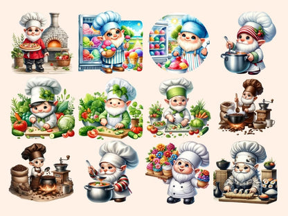Chef Gnomes Clipart cartoon chefs - Wonders Artist