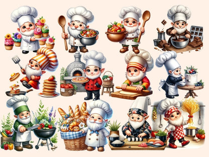 Chef Gnomes Clipart cartoon chefs - Wonders Artist