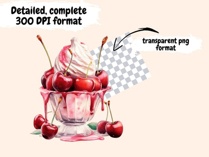 Cherries Watercolor Clipart cherries clipart - Wonders Artist