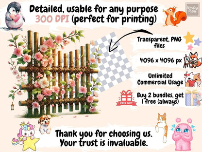 Cherry Blossom Gates (P1) Clipart blossom gate art - Wonders Artist