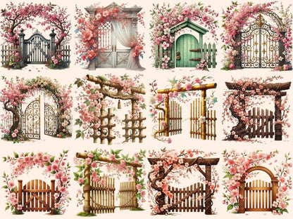 Cherry Blossom Gates (P2) Clipart blossom gate art - Wonders Artist