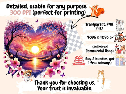 Cherry Blossom Hearts Clipart cherry blossoms png - Wonders Artist