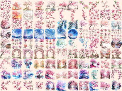 Cherry Blossoms Watercolor Clipart blossom clipart - Wonders Artist