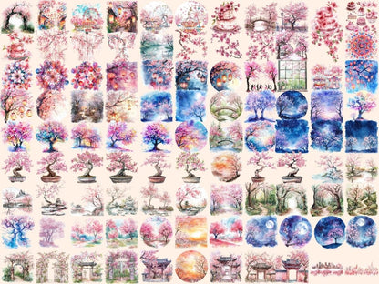 Cherry Blossoms Watercolor Clipart blossom clipart - Wonders Artist